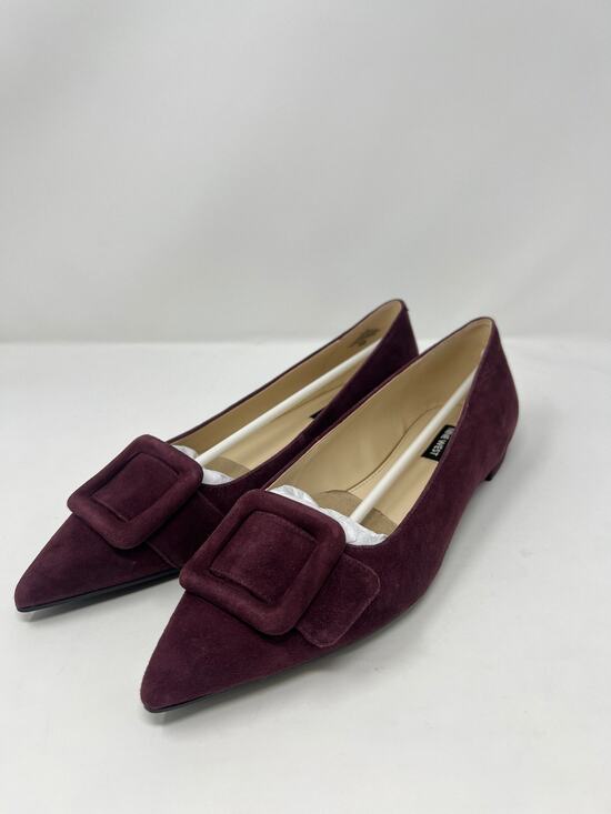 Nine West Shoes - Nine West Women's 9.5M Jesike Burgundy Suede Buckle Flats